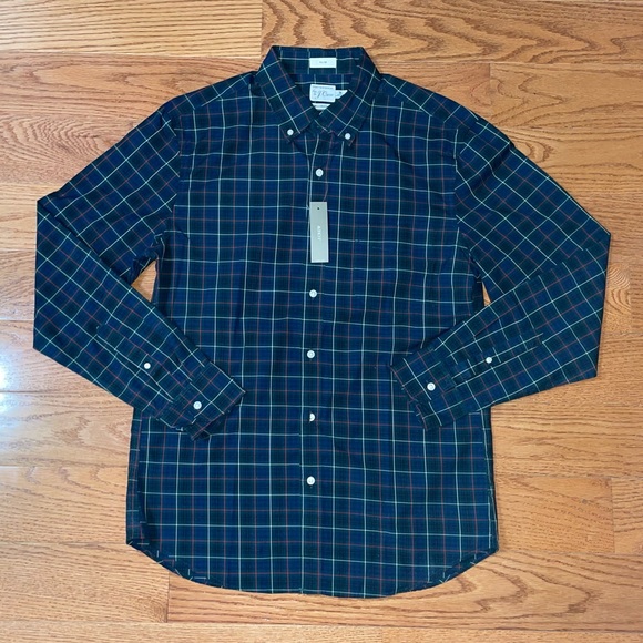 J.Crew Slim Secret Wash Poplin Cotton Shirt - Size Medium - Picture 1 of 9